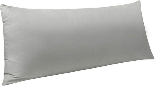 NTBAY Body Pillowcase - Brushed Microfiber 20x54 Pillowcase - Soft, Wrinkle-Free, Fade-Resistant, Stain-Resistant, Smoke Grey Body Pillow Cover with Envelope Closure - 20x54 Inches, Smoke Grey