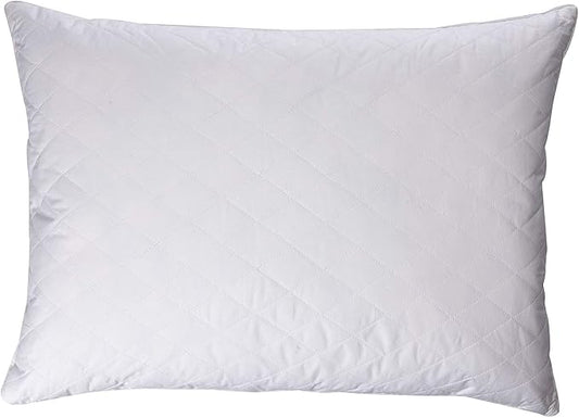 Blue Ridge Home Fashions Quilted Goose and Feather Down Jumbo Pillow in White (Set of 2)