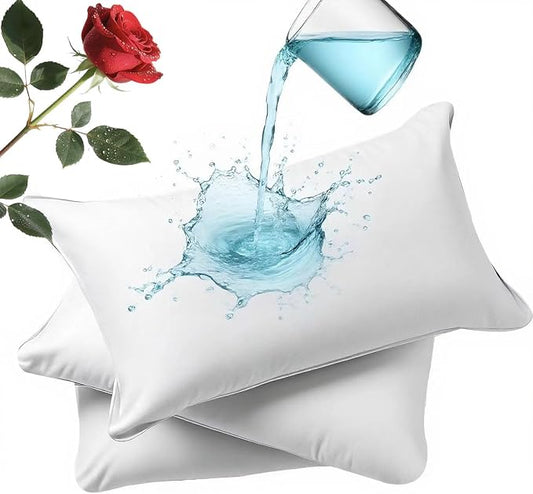 Waterproof Pillow Protectors 10 Pack King 20x38 Inches with Hidden Zipper Dust Moisture Sweat Proof Pillow Case Cover Protector Soft Comfortable White (10, King 20x38 Inch)