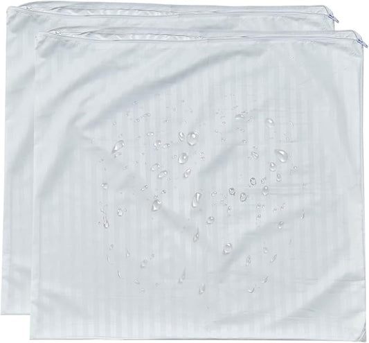 Kingnex Feather Proof Euro Pillow Protectors 26x26 Set of 2 Waterproof Cover for Goose Down Square Throw Pillows 2 Pack