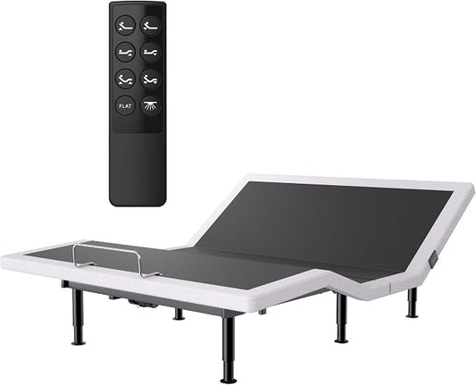Electric Full Size Adjustable Bed Frame with Wireless Remote, USB, Head & Foot Incline, Underbed Lighting, Heavy Duty Platform - Easy Assembly, Zero Gravity, Quiet Motor - Metal BedFrame