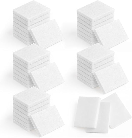 50 Pcs Unscented Aroma Pads, 1.2 x 0.9 in White Aromatherapy Perfume Diffusers Humidifier Aromas Pad Replacement, Air Filter Scent Pad, Aroma Oil Refill Pads
