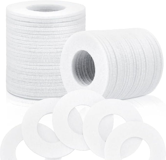 Maitys 48 Pieces Mini Diffuser Refill Pads Microfiber Absorbing Pads Circle Essential Aromatherapy Sheets Round Refill Aroma Pad for Oil Fan Humidifier Filter Diffusers Spa Room Home Car