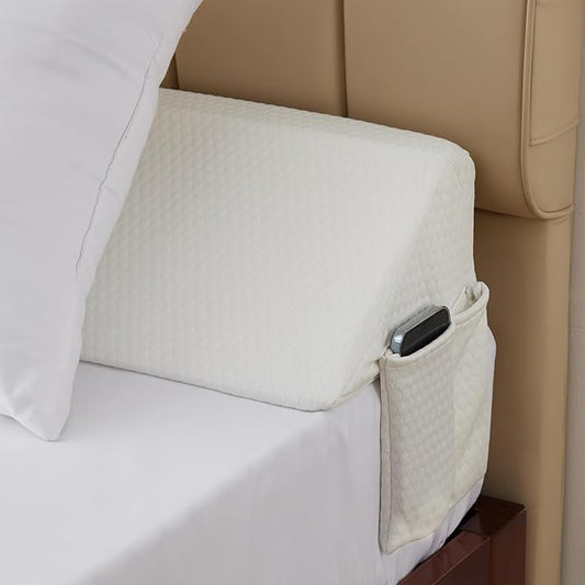 Bedluxe King Wedge Pillow Headboard, Bed Wedge Pillow for Headboard, Bed Gap Filler King - Fill The Gap (0-7")(Air-Layer White, 76"x10"x6")