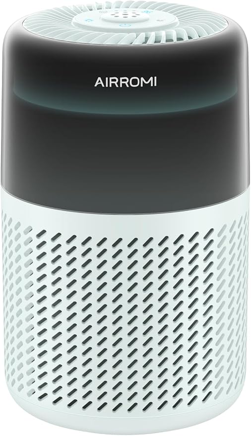 AIRROMI HEPA Air Purifier for Bedroom&Home,Pet Air Purifier for Home Pets,Removes Pet Odor,Cat Litter Smell,Dust,Smoke&Allergies,Quiet Room Air Purifier with Scents,360°Air Cleaner,A2005 Turquoise