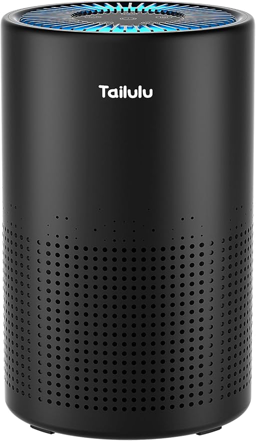 Air Purifiers for Bedroom Home, Tailulu H14 True HEPA Air Purifier Filter, Quiet Air Cleaner With 12dB Sleep Mode Night Light Speed Control Timer, Portable Small Air Purifier For Allergies Pets, AP052