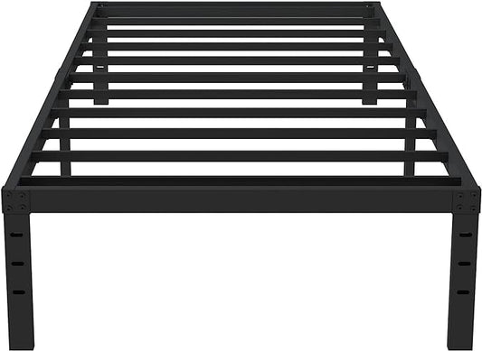 Upcanso Twin XL Bed Frame No Box Spring Needed, 14 Inch Heavy Duty Metal Platform Bed Frame Twin XL Size with Storage, 2500lbs Steel Slats Support, Easy Assembly, Black