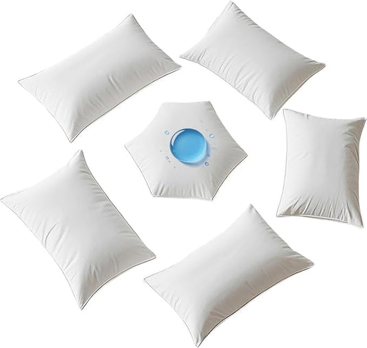 Waterproof Pillow Protectors Standard Size 20x26 Inches 8 Pack with Zipper Dust Proof Moisture Proof Sweat Proof Pillow Case Cover Protector Soft Cozy White (8 Pack, 26" x 20" Standard)