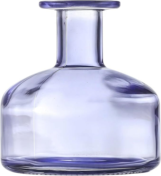 Purple Empty Glass Reed Diffuser Bottles,300ml Refillable Diffuser Bottle for Essential Oils,Aromatherapy Container for DIY Replacement Diffuser,Fragrance Decoration,Crafts Decor,Small Flower Vase