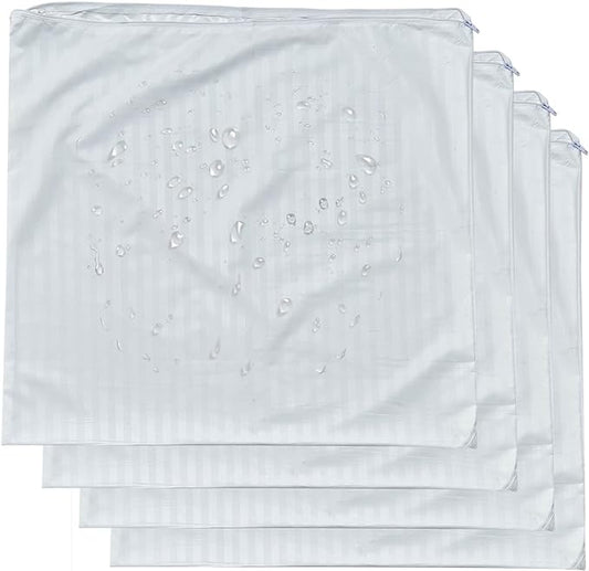 Kingnex 4 Pack Feather Proof Pillow Protectors 22x22 Waterproof Cover for Goose Down Square Throw Pillows