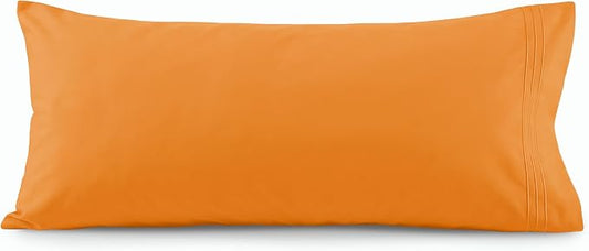 Elegant Comfort Luxury Ultra-Soft 1-Piece Body Pillowcase - 1500 Premium Hotel Quality Microfiber Double Brushed - Wrinkle Resistant, Body Pillowcase Size, Orange