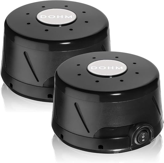 Yogasleep Dohm Classic 2-Pack Black | The Original White Noise Machine | Soothing Natural Sound from a Real Fan | Noise Cancelling | Sleep Therapy, Office Privacy, Travel