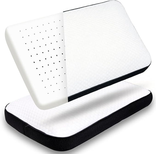 Memory Foam Pillows Standard Size Set of 2, Cooling Pillow for Sleeping with Breathable Mesh and Washable Cover, Bed Pillows for Back, Side & Stomach Sleepers