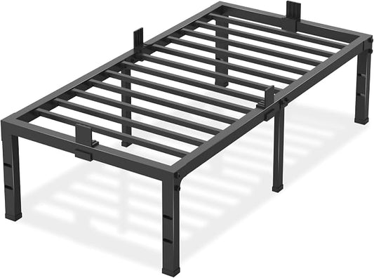 Yitong Angel Twin XL Size Bed Frames18 inch High 3500 lbs Heavy Duty Metal Platform, Mattress Foundation with Steel Slat Support/No Box Spring Needed/Noise Free/Non-Slip/Easy Assembly