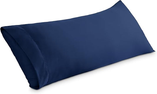 Bare Home Microfiber Body Pillow Cover - Ultra Soft & Cooling - Double Brushed - Envelope Closure - Easy Care (20''x54'' Body Pillow Cover, Dark Blue)