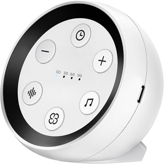 Battery Sound Machine Small White Noise Machine for Baby Kids Adult with 32 Volume Levels 32 Soothing Sounds Sleep Brown Noise Machine with 4 Timer & Memory for Travel Office Privacy