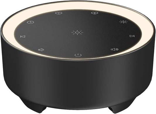 Kipcush White Noise Machine for Sleeping, 20 Soothing Sounds Including White Pink Brown Noise, Fan and Nature, Custom Shortcut Buttons, Dimmable Night Light, 8 Hour Timer, USB Powered