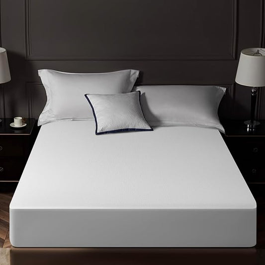 Queen Mattress Protector Tencel Luxury 100% Waterproof Mattress Protector,Silky Soft & Breathable,Cooling Mattress Pad Cover Fitted 18" Deep Pocket Noiseless,60"x80.5"