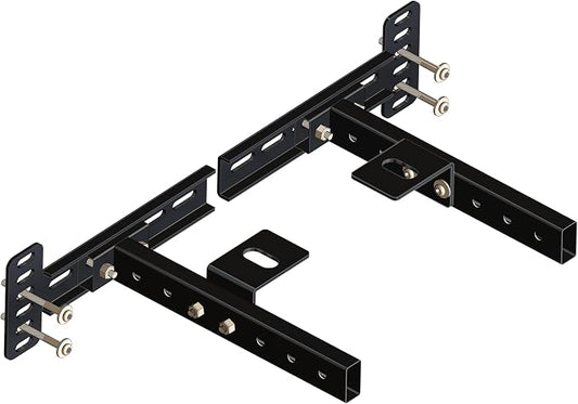 Headboard Brackets for Metal Bed Frame, Adjustable Universal Brackets for Headboard with Footboard Extension Fit Twin Full Queen King 2 Pack Matte Black