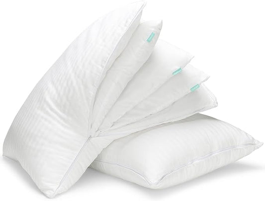 EverSnug Adjustable Layer Luxury Set of 2 Pillows for Side, Front & Back Sleepers, Cooling Hotel Pillows with 3 Layers, Down Alternative Pillow (Standard/Queen)
