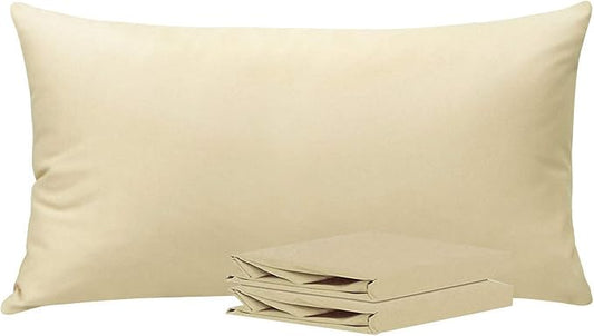NTBAY King Pillowcase Set - 2 Pack Brushed Microfiber 20x36 Pillowcases - Soft, Wrinkle-Free, Fade-Resistant, Stain-Resistant, Light Taupe Pillowcases with Envelope Closure - 20x36 Inches, Light Taupe