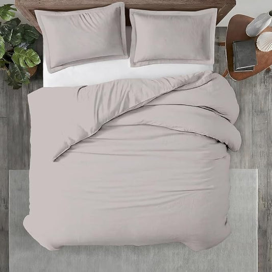 Kotton Culture 1 Pc Twin XL/Twin Duvet Cover Only-100% Egyptian Cotton 600 Thread Count Ultra Soft Premium Durable Comforter Cover Zipper Closure & Corner Ties - (Light Grey, 68" X 90")