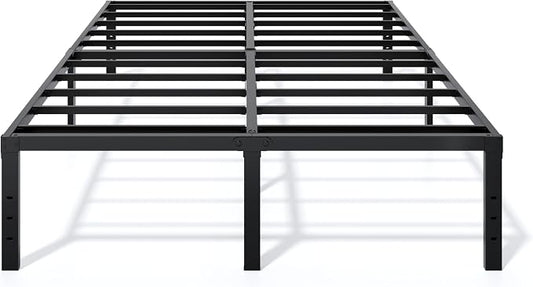 LUMUNANCE Metal Bed Frame California King Size - 16 Inch Heavy-Duty Cal King Platform Bed Frame No Box Spring Needed, Easy Assembly, Noise-Free, Sturdy Mattress Foundation, Underbed Storage Space