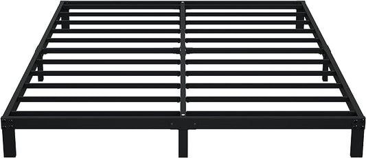 Upcanso 7 Inch California King Bed Frame No Box Spring Need, Low Profile Metal Platform Cal King Size Bed Frame, Heavy Duty Support Bedframes California King, Easy Assembly