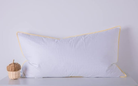 King Goose Down Feather Soft Pillows One Pillow 100% Cotton Supportive Cool Bed Pillows for Back Side Stomach Sleepers