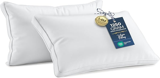 Utopia Bedding Bed Pillows for Sleeping King Size (White), Set of 2, Soft & Fluffy Pillow with Down Alternative Filling, Cooling, Hotel Quality, Gusseted Pillow for Back, Stomach or Side Sleepers
