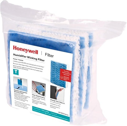 Honeywell HFT600 Replacement Wicking Filter T, Humidifier Filters Replacement, 3 Count