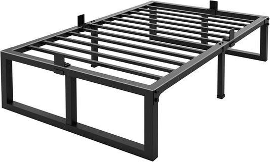 Yitong Angel 16 inch Twin XL Bed Frame,3500 lbs Heavy Duty Metal Platform,Steel Slats Support/No Box Spring Needed/Noise Free/Non-Slip/Easy Assembly