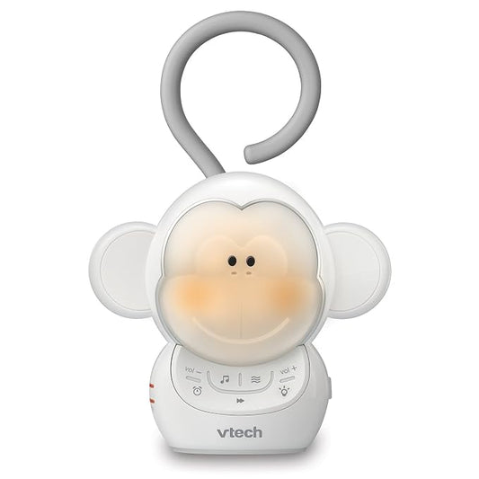 VTech Communications BC8211 Myla The Monkey Baby Sleep Soother with a White Noise Sound Machine Featuring 5 Soft Ambient Sounds, 5 Calming Melodies & Soft-Glow Night Light, 1 Count (Pack of 1)