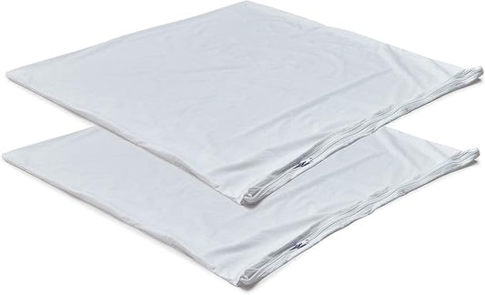 Kingnex Waterproof Down Feather Proof Euro Pillow Protectors 26x26 Pack of 2 European Size Pillow Covers for Square Throw Pillow