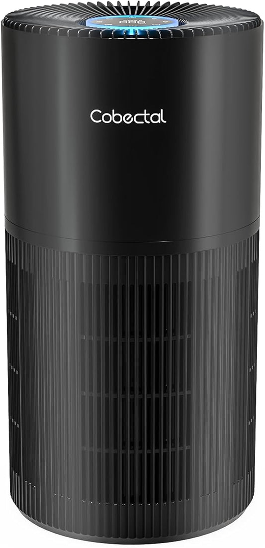 Air Purifiers for Home Large Rooms, Cobectal Air Cleaner with 3-in-1 Filter Covers up to 1650ft², Air Quality Sensor, Aroma Function & Sleep Mode, Pet Air Purifier, Black