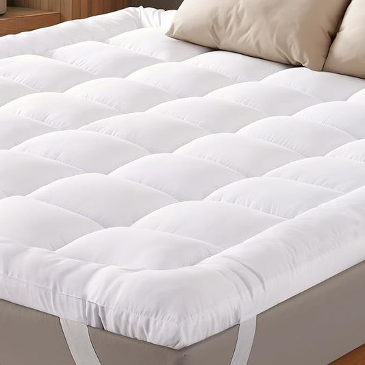Ultra Soft Twin XL Mattress Topper - Cloud-Like Mattress Pad for Full Back Support - Breathable Cooling Material for Hot Sleepers, White
