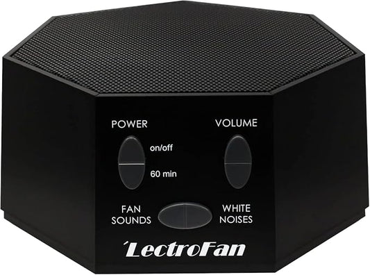 Adaptive Sound Technologies LectroFan Classic - Global Power Edition - Soothing Sound Machine for Sleep - Built-in Sleep Timer - Compact Design - Relaxation Support - Black