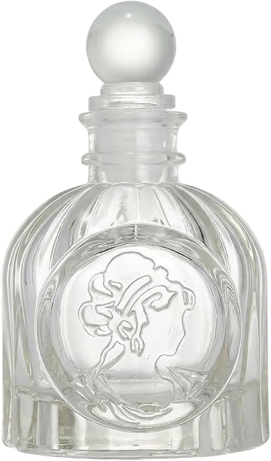 100ml/3.3oz Clear Glass Diffuser Bottle with Women Head Pattern, Multifunction Aromatherapy & Home Decor, 1PC