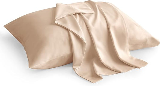 BEDELITE Pillow Cases Standard Size Set of 2, Rayon Derived from Bamboo, Cooling Pillow Cases for Hot Sleepers & Night Sweats, Breathable and Silky Soft Envelope Pillowcases(Taupe, 20"x26")