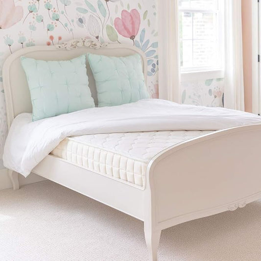 Naturepedic Verse Organic Kids Mattress - Full Firm With Encased Coil Layers - Quilted Sides - Universal Comfort for Trundle and Bunk Beds