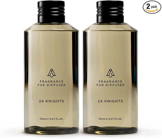 AromaPlan Hotel Scents 24 Knights 5 Fl Oz (2 Pack), Luxury Aroma & Hotel Fragrance Diffuser Oil- Hotel Diffuser Oil for Aromatherapy- USA Made, Bigger Bottle, Bolder Aroma & Longer Lasting