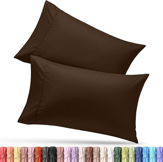 Utopia Bedding King Pillow Cases - 2 Pack - Envelope Closure - Soft Brushed Microfiber Fabric - Shrinkage and Fade Resistant Pillow Covers King Size 20 X 40 Inches (King, Brown)