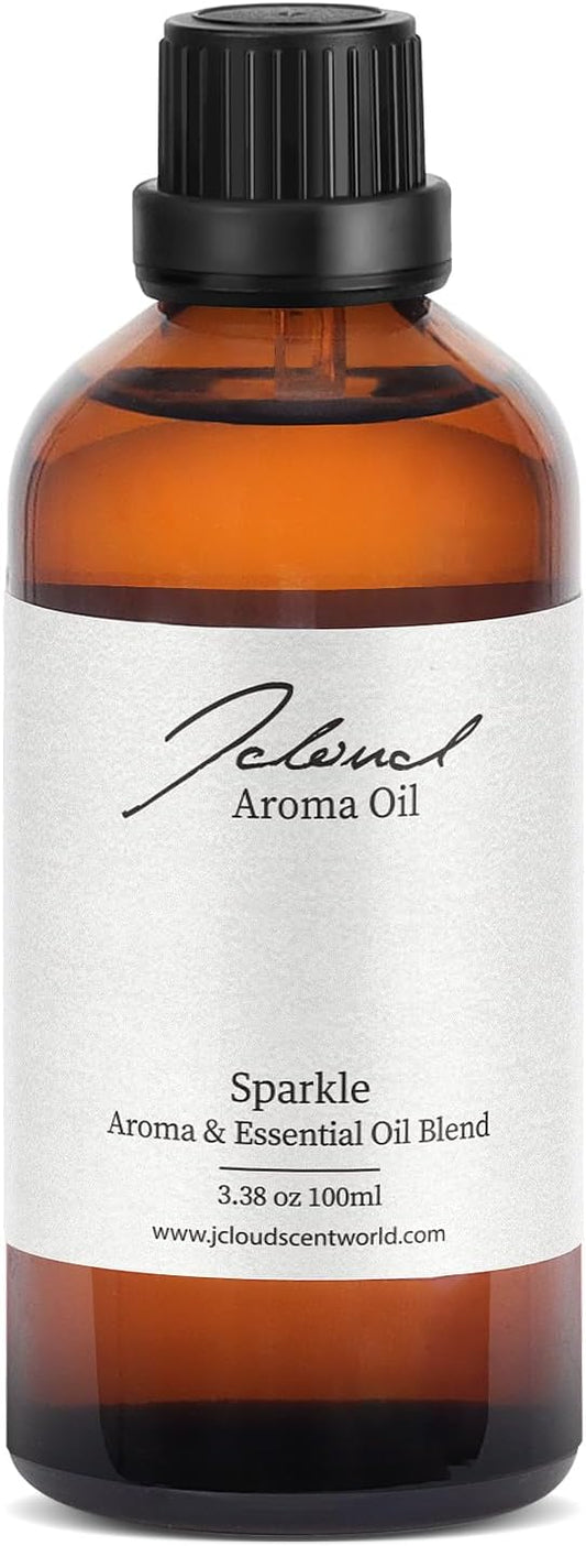 JCLOUD Sparkle Hotel Diffuser Oil, Luxury Diffuser Oils Scents for Home, Natural Essential Oils for Cold-Air & Ultrasonic Diffuser Aromatherapy, Long Lasting Home Fragrance – 3.38 Fl Oz, 100mL