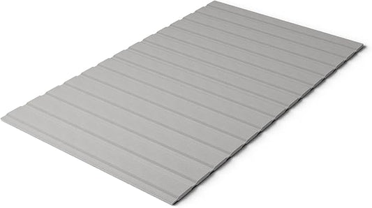 Greaton, 0.75-Inch Horizontal Wooden Bunkie Board/Bed Slats with Cover, Queen, Grey