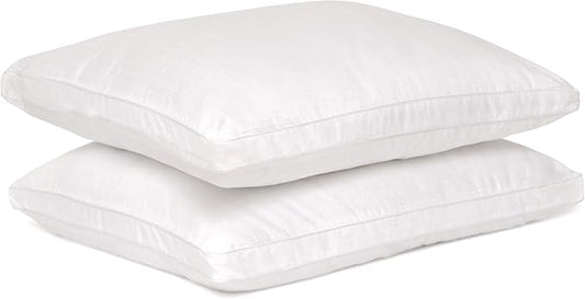 Maxi Deluxe Euro Size Bed Pillow – Ultra Soft & Comfortable – Versatile for Side, Back & Stomach Sleepers – 300TC Cotton Top – Single Pack – (European Size Pillow is 26 x 26)