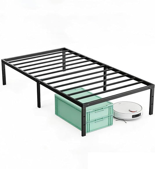 OLIXIS Twin XL Bed Frame, Heavy Duty Sturdy 12 Inch Metal Platform Bed Frames, Enhanced Stability & Noise-Free, Under-Bed Storage, No Box Spring Needed, Easy Assembly