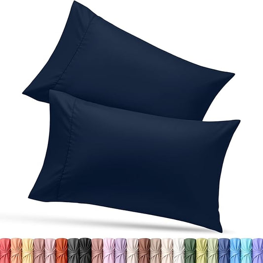 Utopia Bedding King Pillow Cases - 2 Pack - Envelope Closure - Soft Brushed Microfiber Fabric - Shrinkage and Fade Resistant Pillow Covers King Size 20 X 40 Inches (King, Navy)