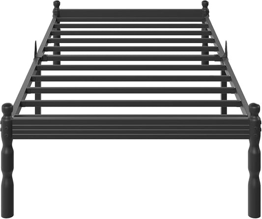 ZIYOO Twin XL Bed Frame - 14 Inch Heavy Duty Metal Platform, Mattress Slide Stopper, Squeak-Resistant, Easy Assembly, No Box Spring Required for Adults