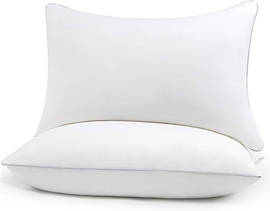 HIMOON Bed Pillows for Sleeping 2 Pack,King Size Cooling Pillows Set of 2,Top-end Microfiber Cover for Side Stomach Back Sleepers