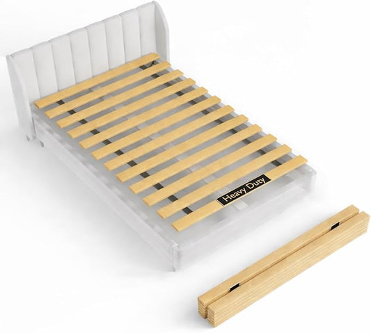 Wooden King Bed Slats for Support Under Mattress – Replacement Wood Slats for King Size Bed Frame – Under Mattress Support Without Extra Height – 3.38 Standard Width